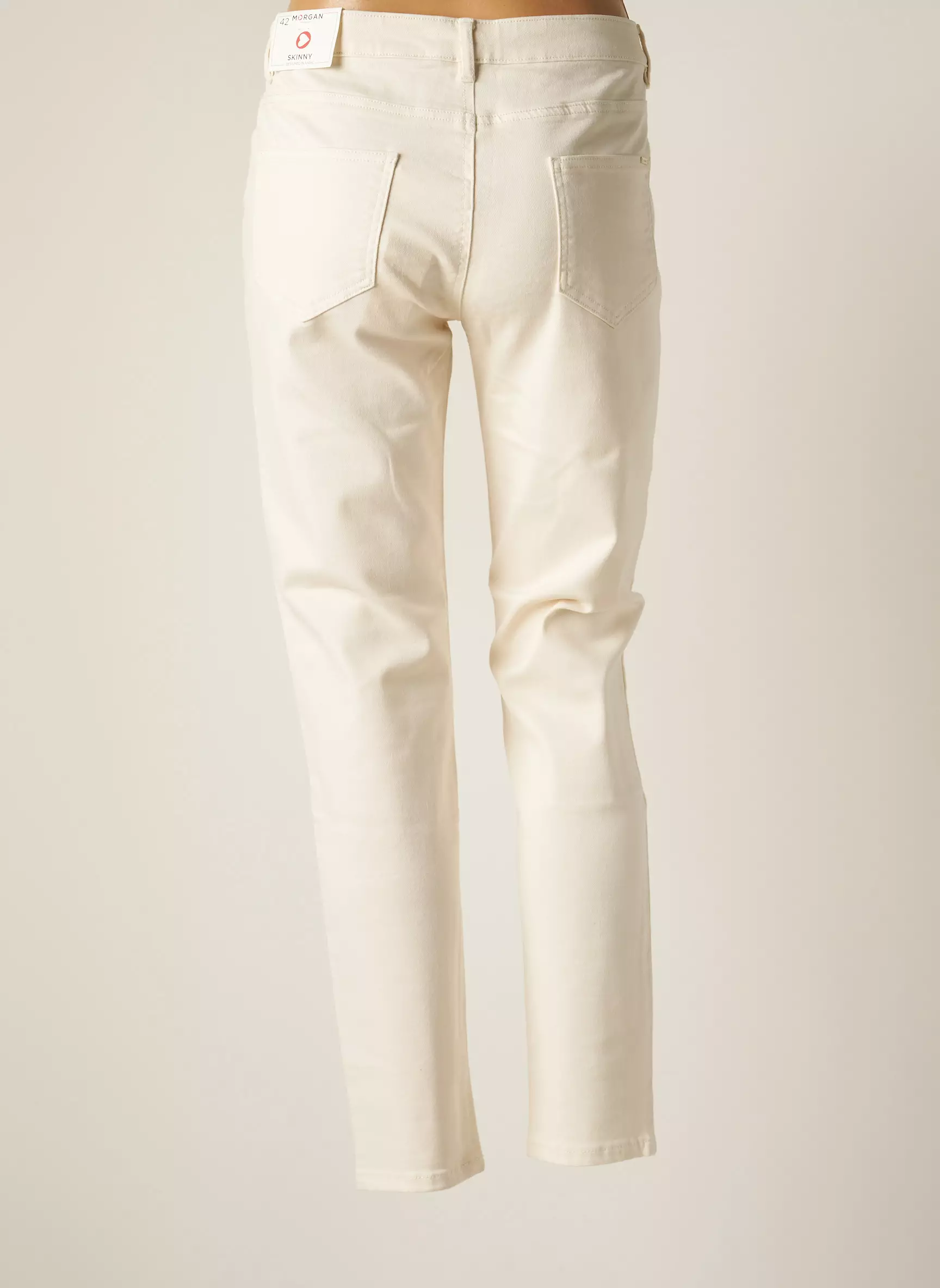 Morgan Pantalons Slim Femme couleur beige