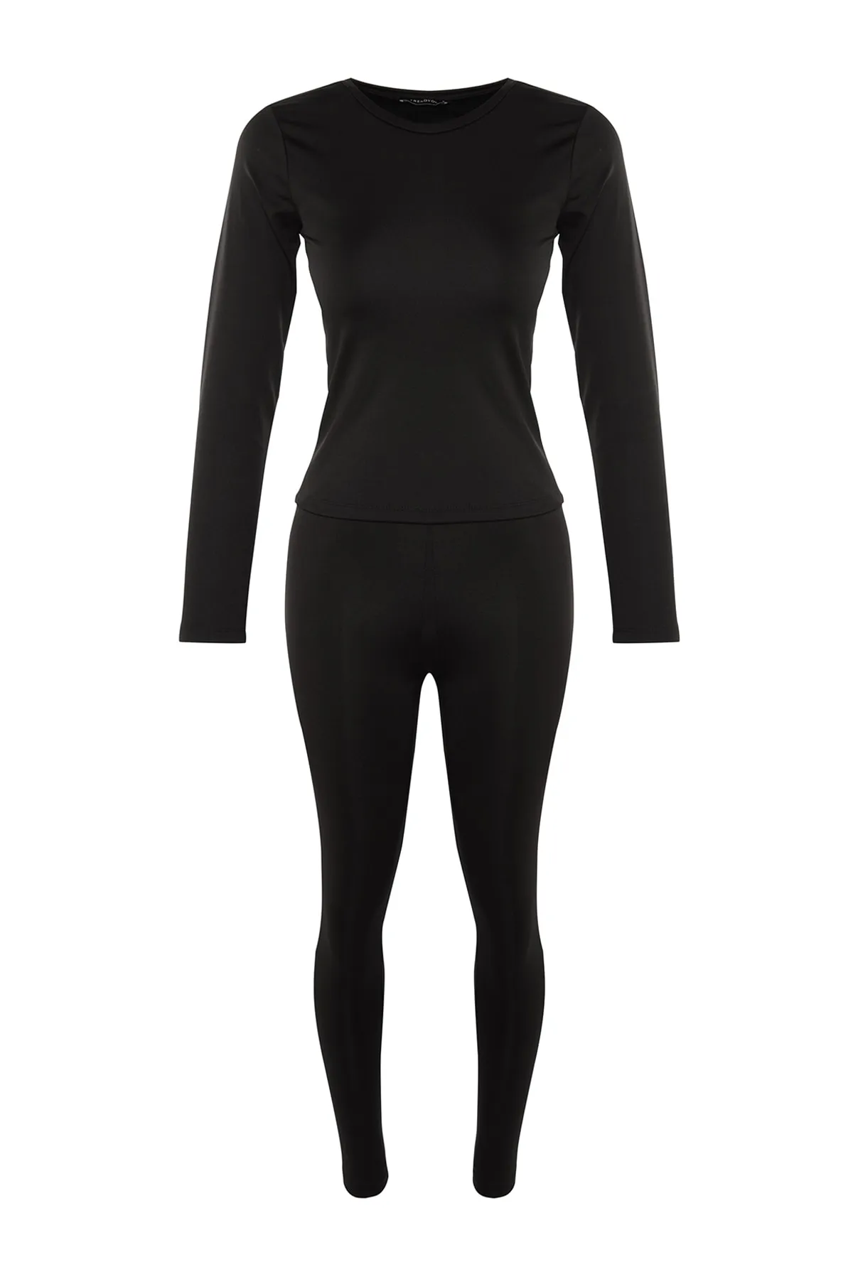 Trendyol Collection  Schwarzes Scuba-Strick-Unterteil-Oberteil THMAW23AU00070