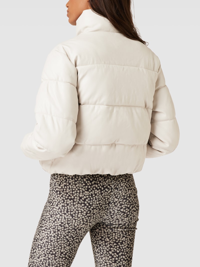 Steppjacke in Leder-Optik Modell 'Retro' in sand