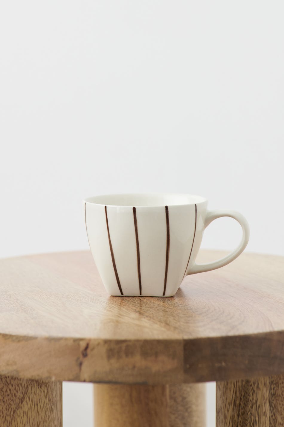 Striped ceramic cup