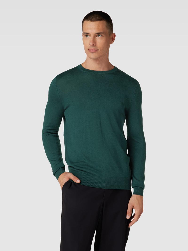 Longsleeve aus Woll-Mix in bottle