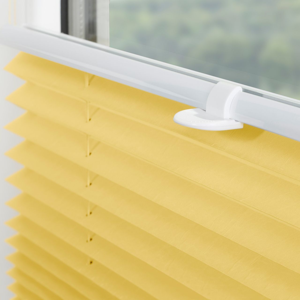Lichtblick Plissee Klemmfix, ohne Bohren, verspannt - Gelb, 70 cm x 130 cm (B x L)