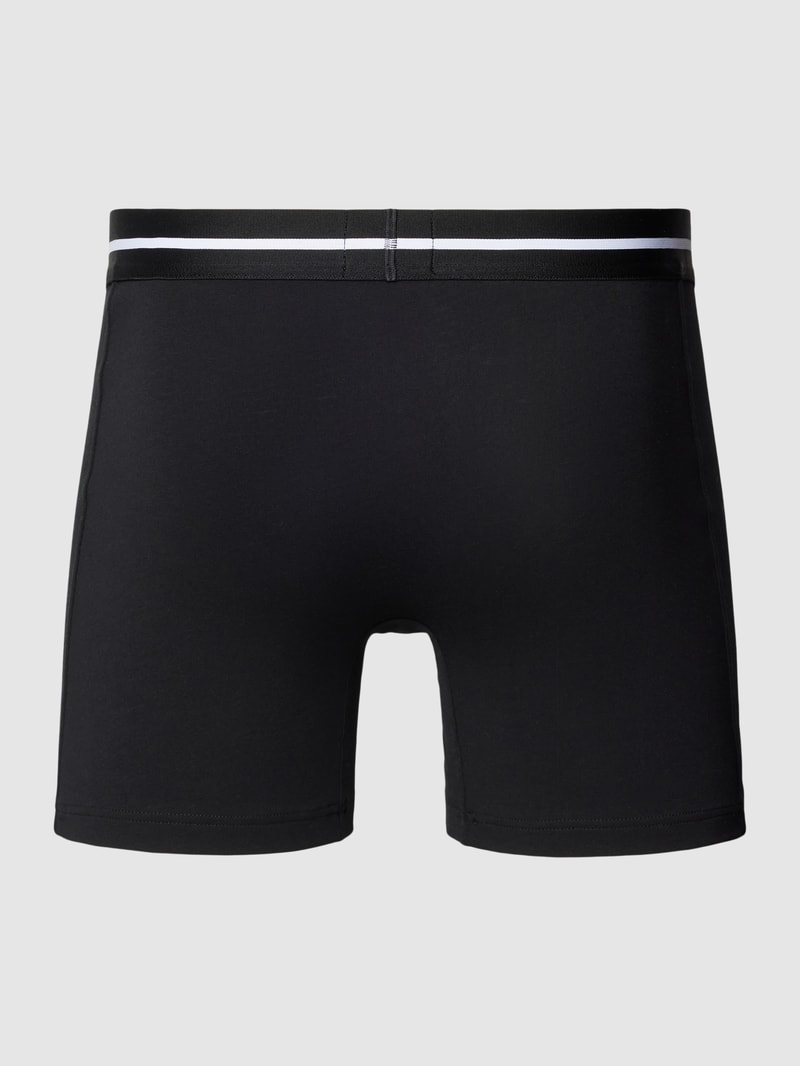 Boxershorts mit elastischem Label-Bund im 3er-Pack in schwarz