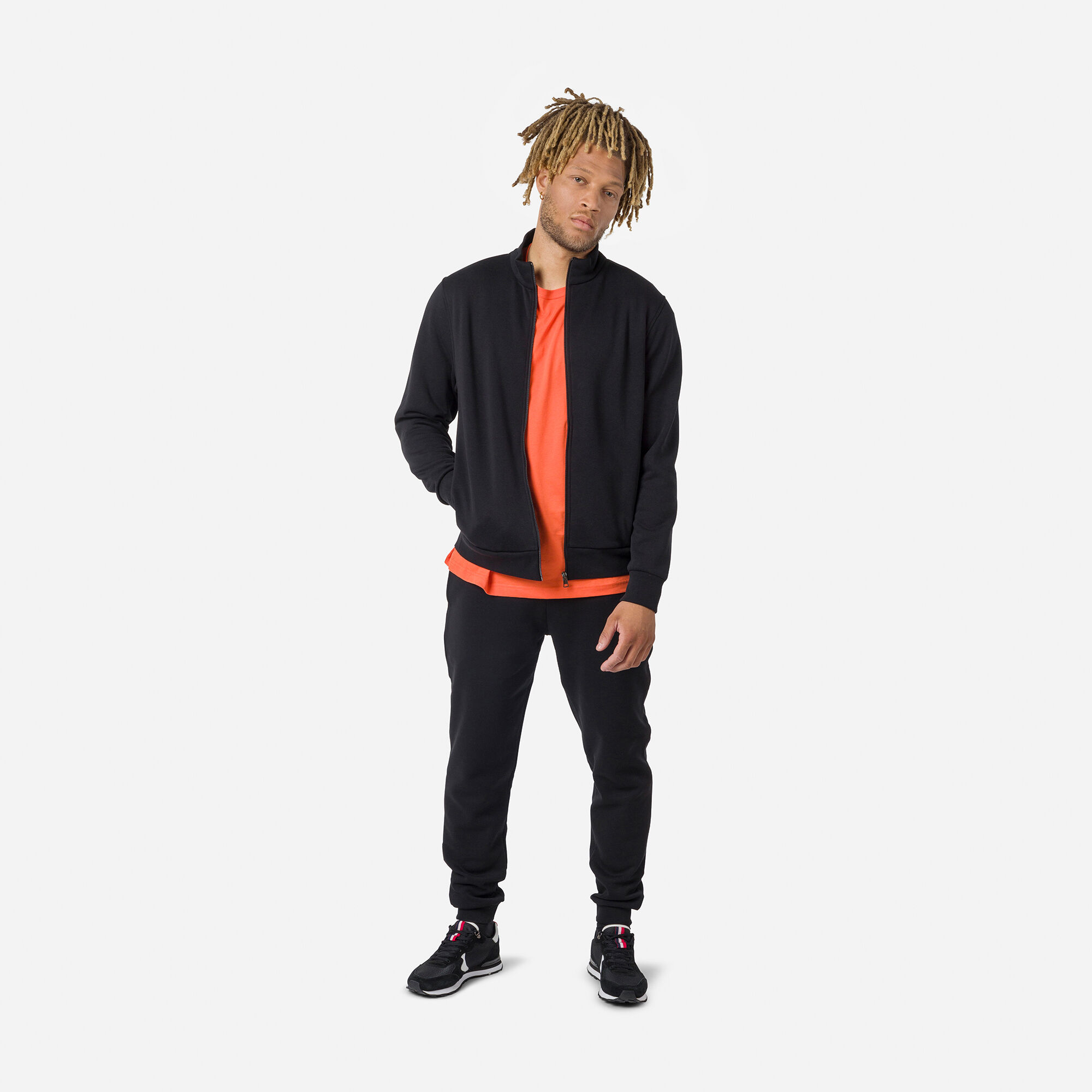 Sweat zippé molletonné Logo Homme