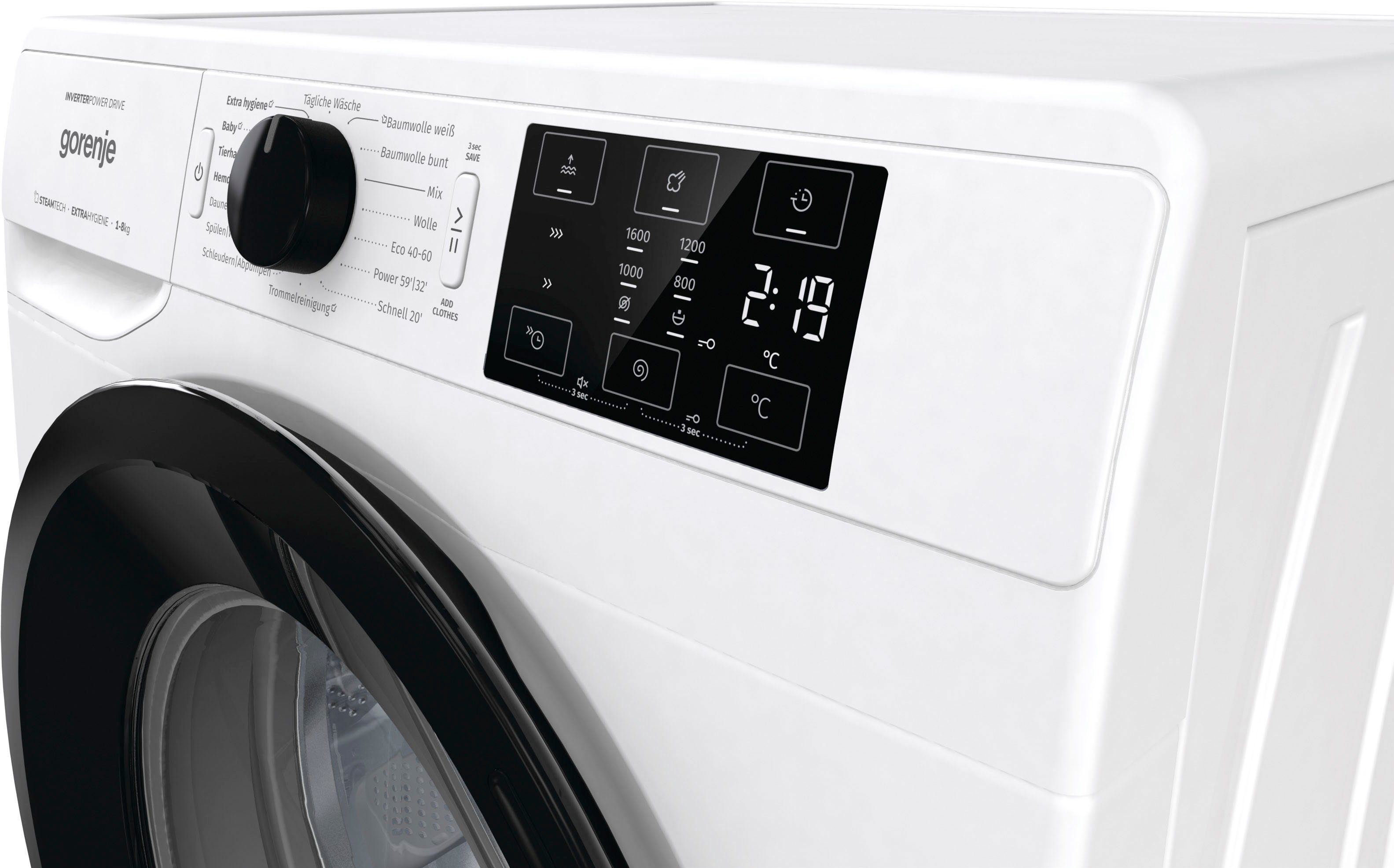 GORENJE Waschmaschine WNEI86APS, 8 kg, 1600 U/min