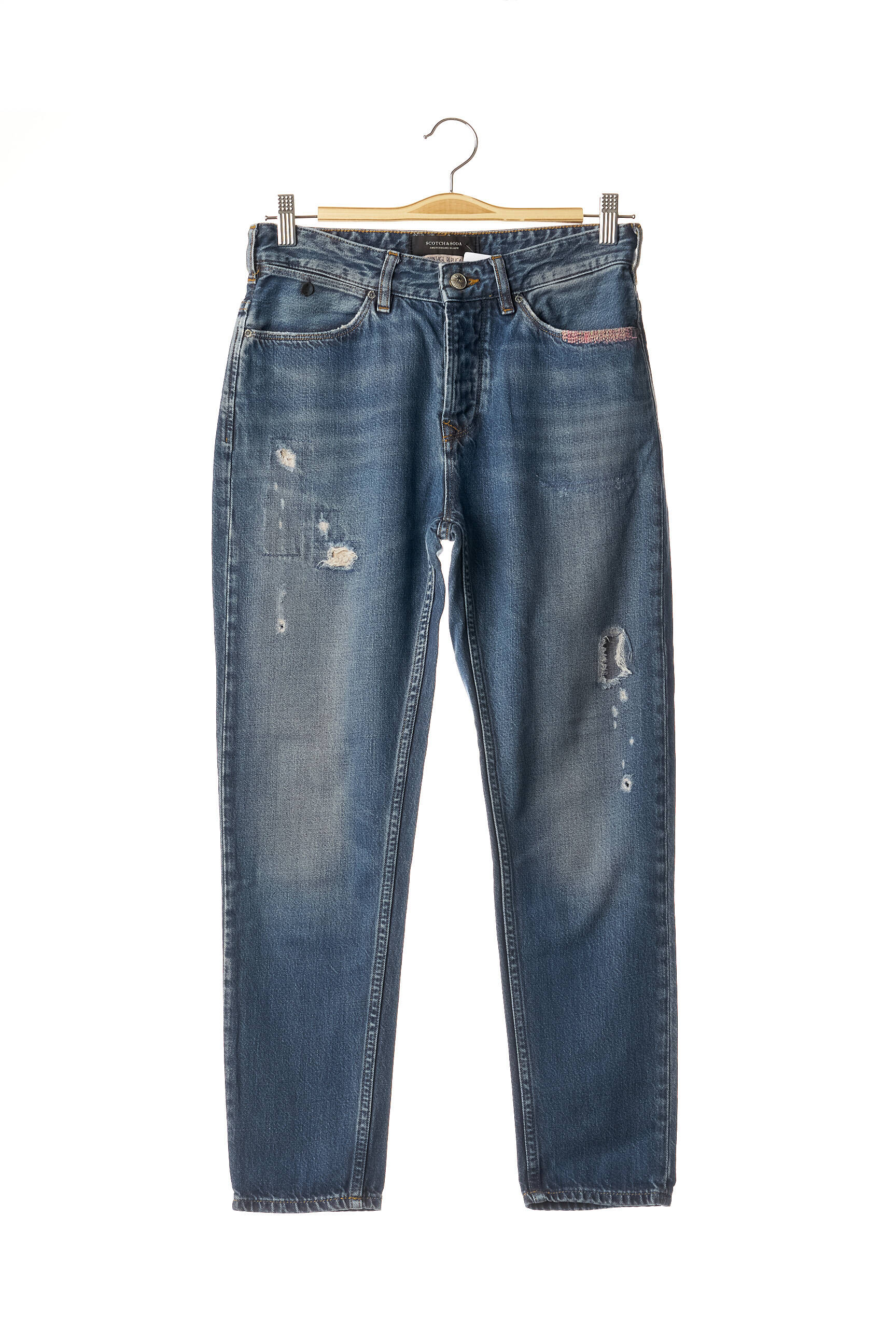 Scotch Soda Jeans Coupe Slim Femme couleur bleu