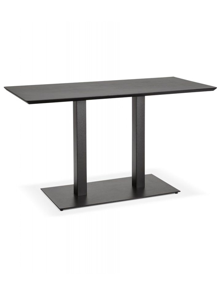 KADIMA DESIGN Esstisch Schwarz Holz Metall | Modern Elegant in Schwarz günstig kaufen