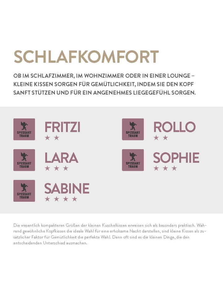 Spessarttraum 2er-Set Federnkissen Kleinkissen 