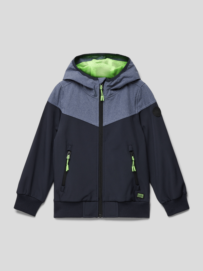 Jacke mit Reißverschlusstaschen Modell 'Reshamm' in marineblau