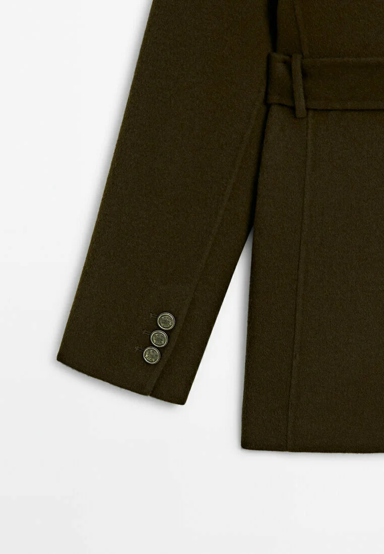 Massimo Dutti CON BOLSILLOS Y BOTONES - Abrigo corto