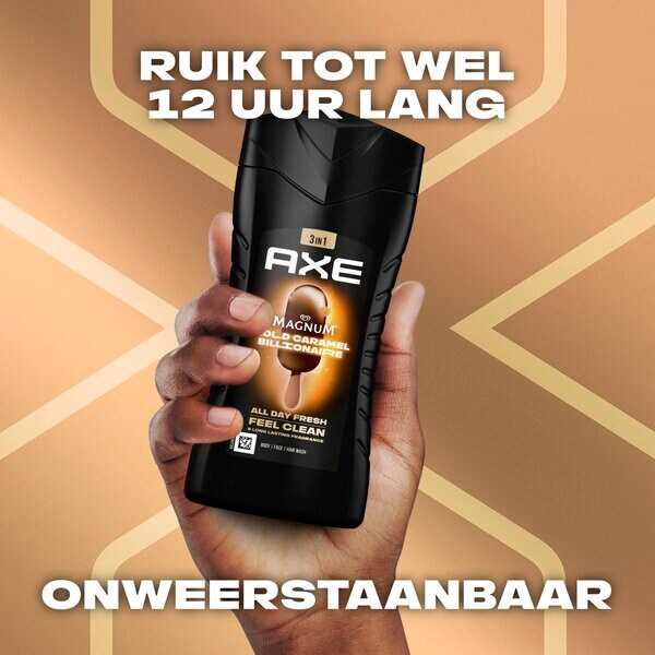 Axe Magnum Gold Caramel Billionaire 3-in-1 -suihkugeeli 250ml