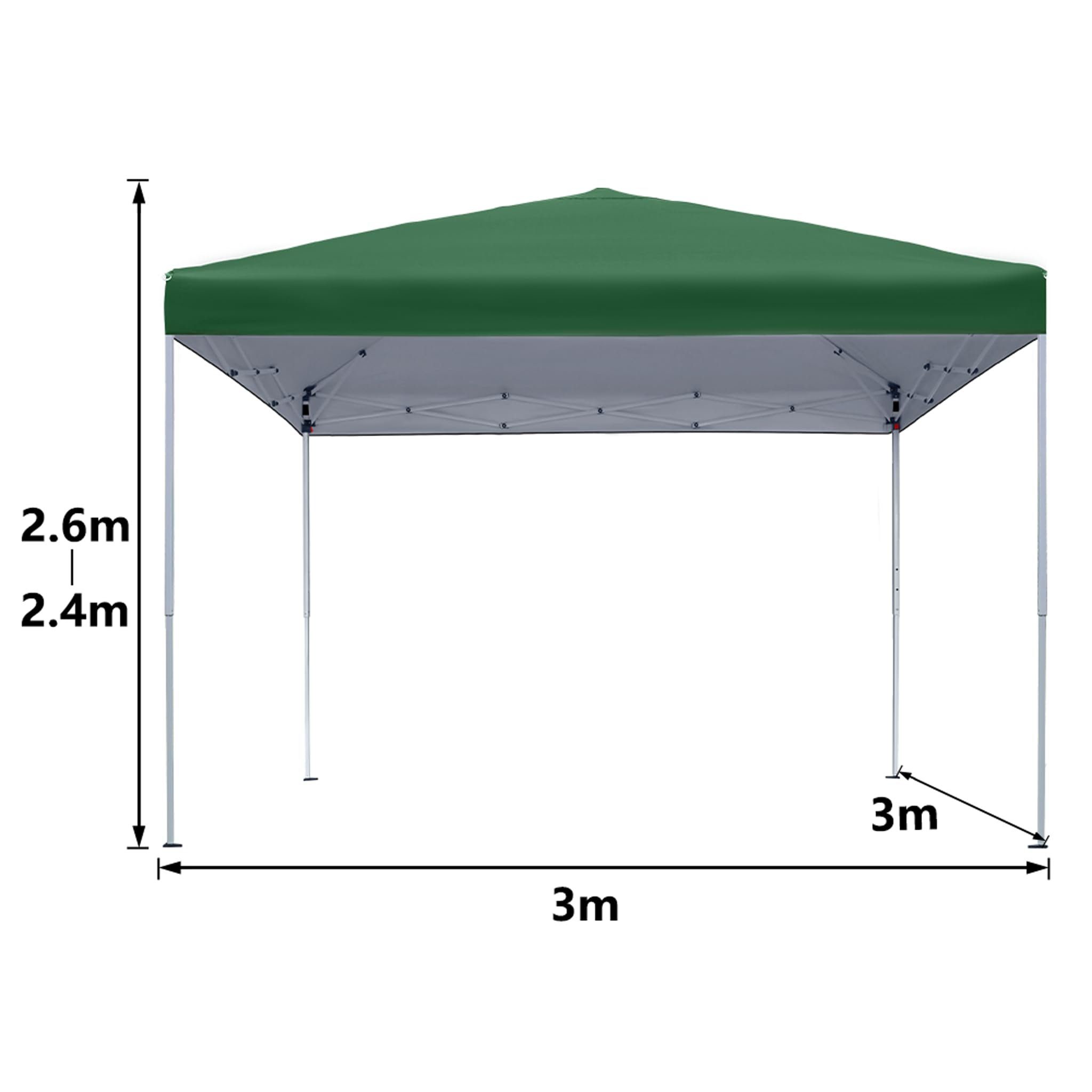 UISEBRT Faltpavillon Pavillon Flatpavillon Stabil, Wasserdicht,3x3m