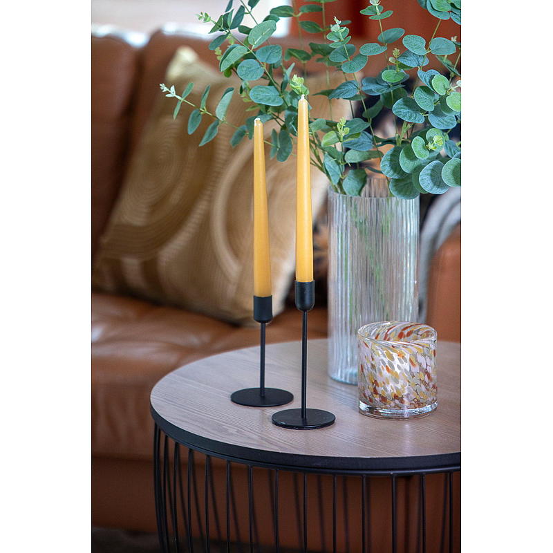 Home Glassvase 12x25 cm rille klar