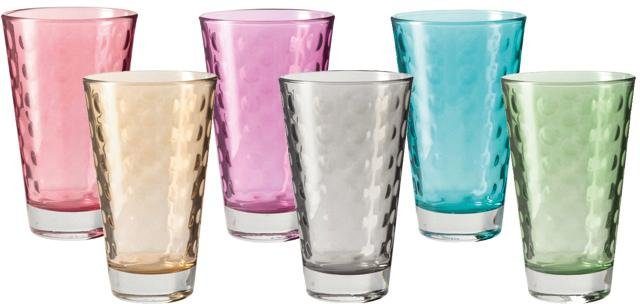 LEONARDO Glas Optic, Glas, Colori Qualität, 300 ml, 6-teilig