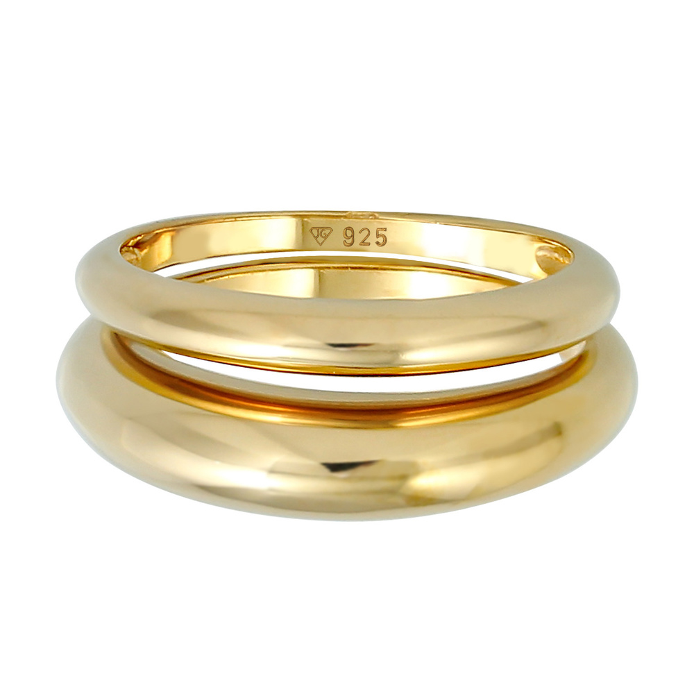 Elli PREMIUM Elli PREMIUM Bague Jeu de bagues pour femmes - Basic Chunky Trend Blogger en arge Bague
