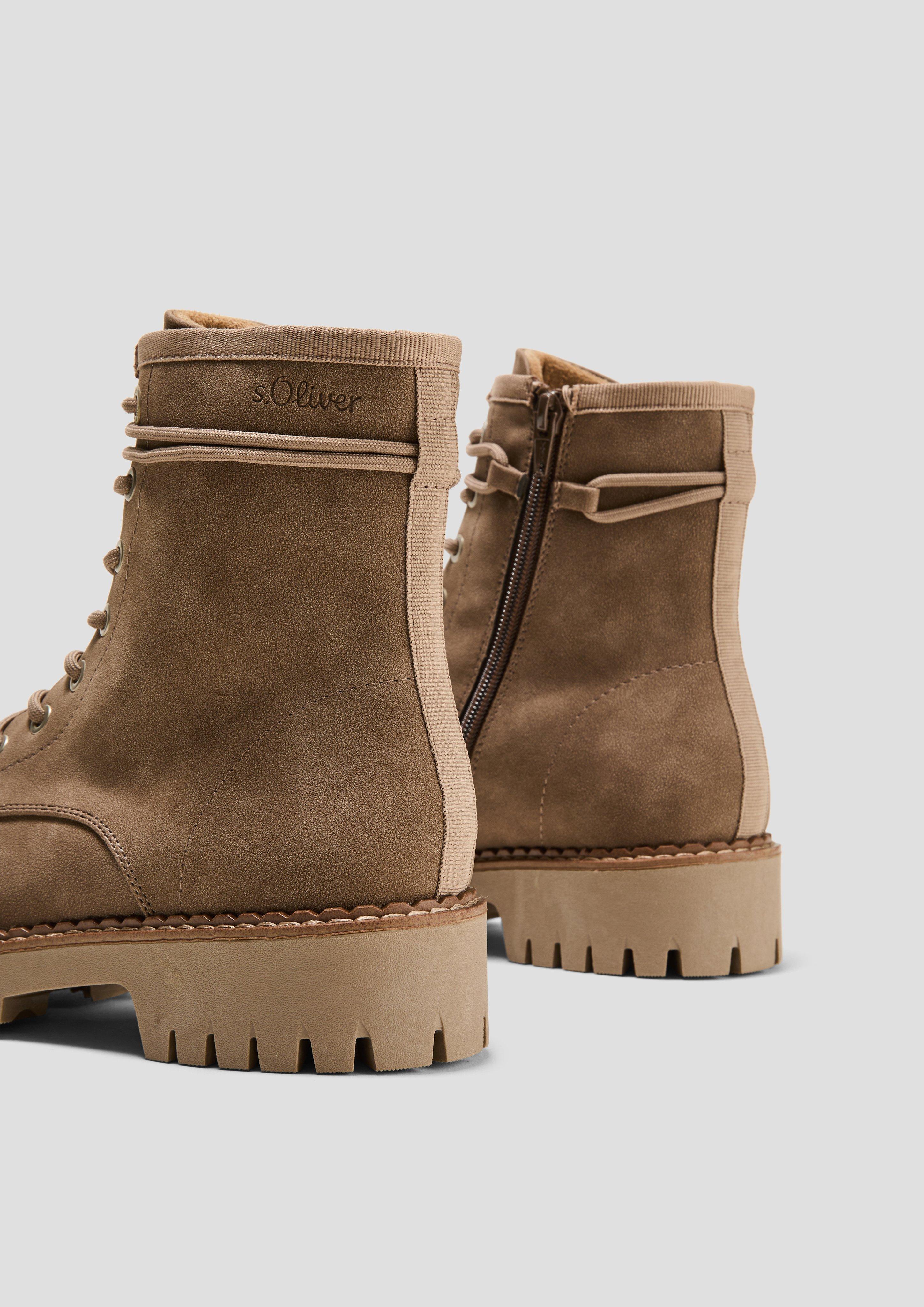 Schnürstiefel in Leder-Optik  6008284-341