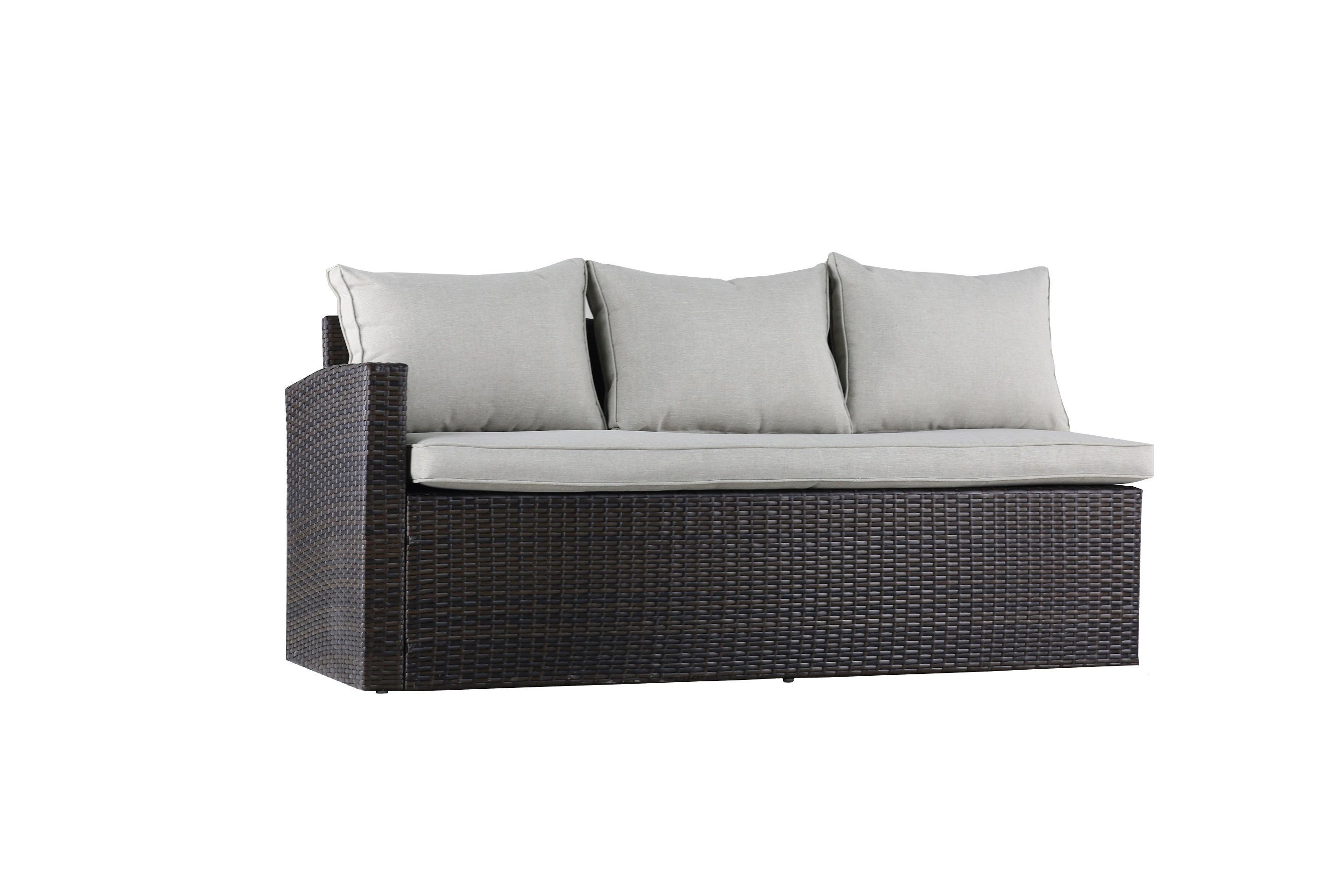MANDALIKA Garden Gartenlounge-Set WOW Lounge braun / Polyrattan / Gartenmöbelset / Outdoor / Möbel, UV-beständig
