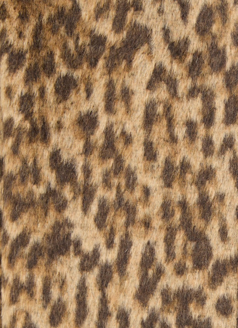 Zadig&Voltaire Violet -villasekoitteinen takki, jossa läpälliset taskut ja leopardikuvio
