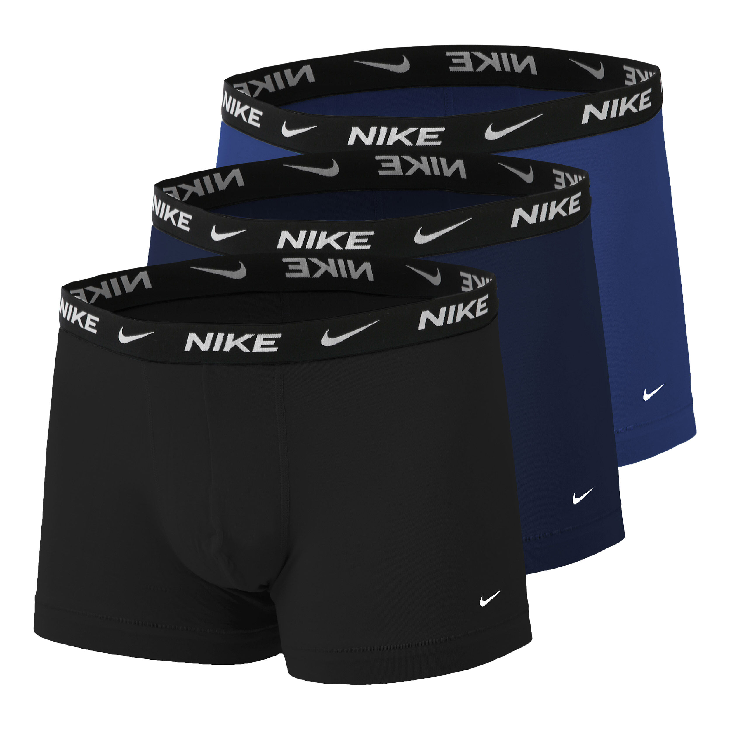 Everyday Cotton Strech Trunk Boxer Short 3er Pack Herren - Dunkelblau, Blau