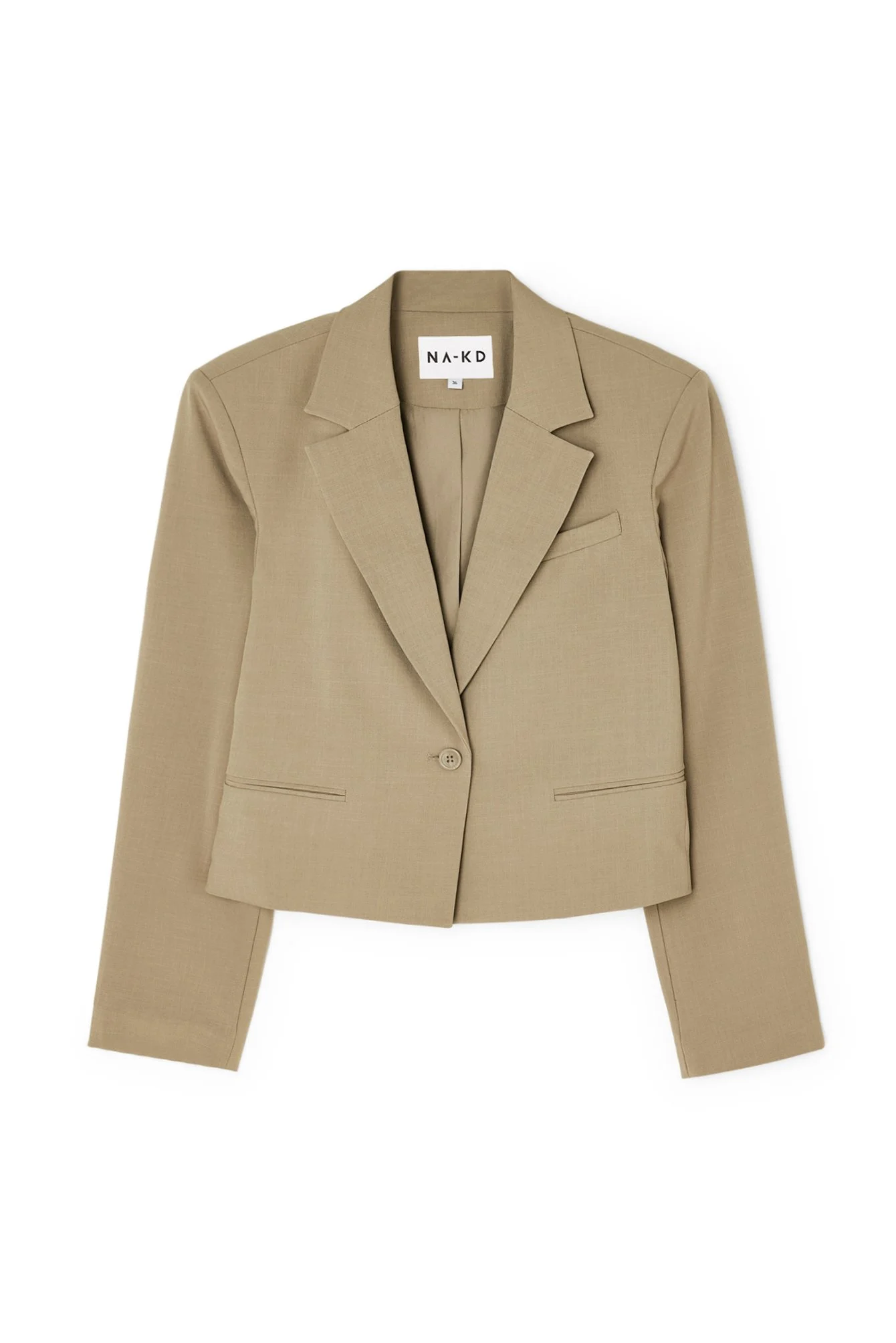 Kurzer taillierter Blazer mit geradem Schnitt
