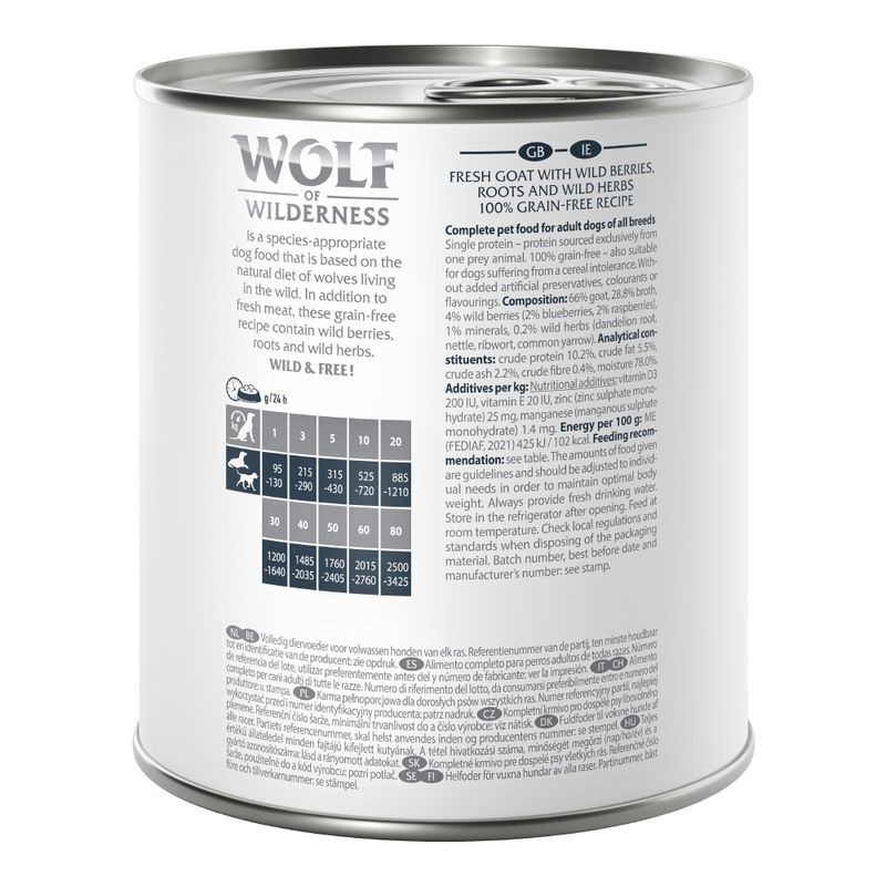 Sparpaket Wolf of Wilderness Adult 24 x 800 g - Single Protein