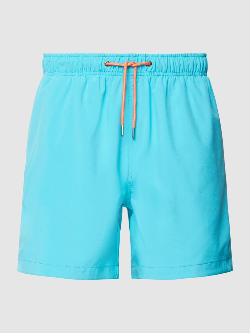 Badehose mit Reißverschlusstasche in türkis