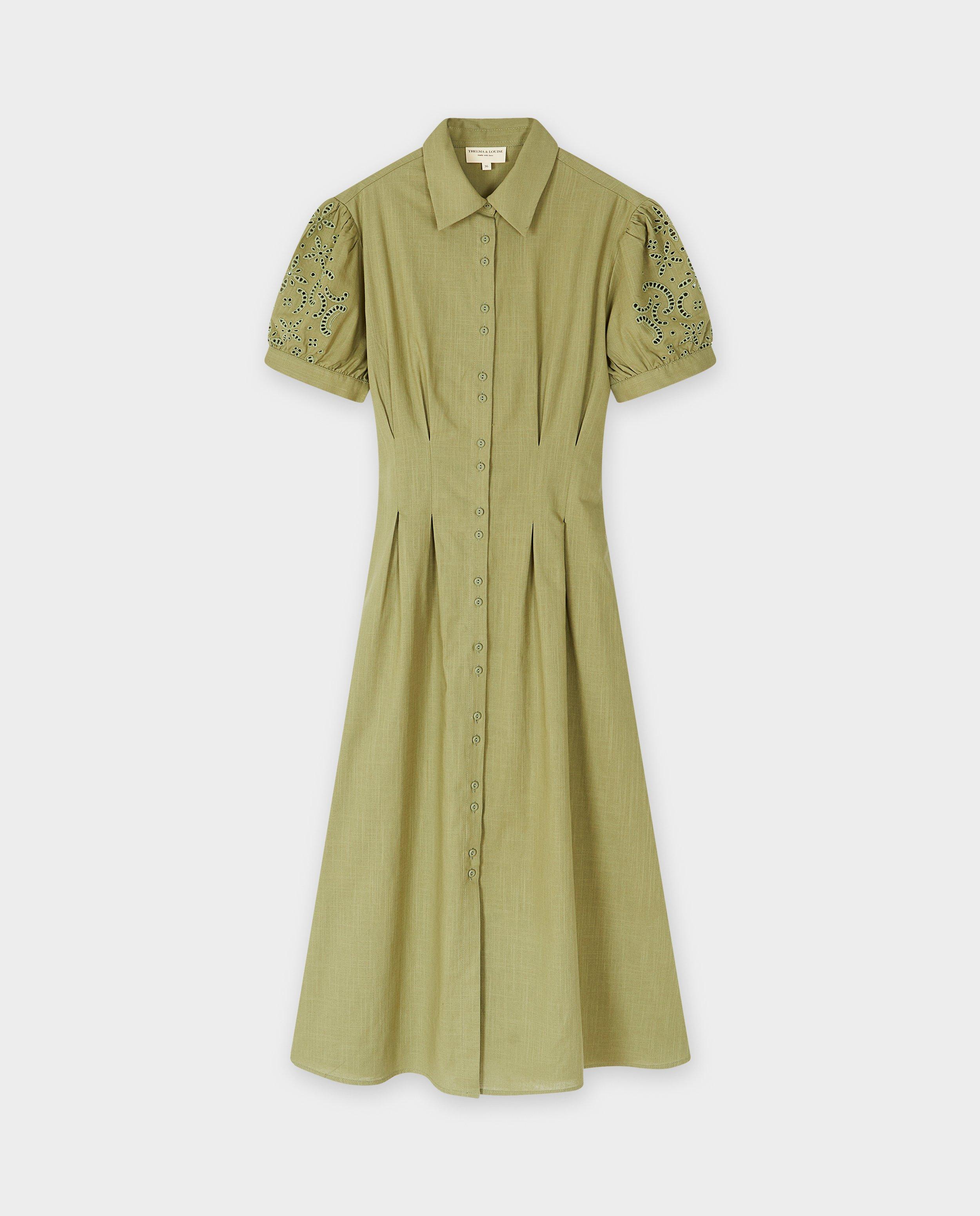 Thelma & Louise Jurk träffade broderie anglaise khaki