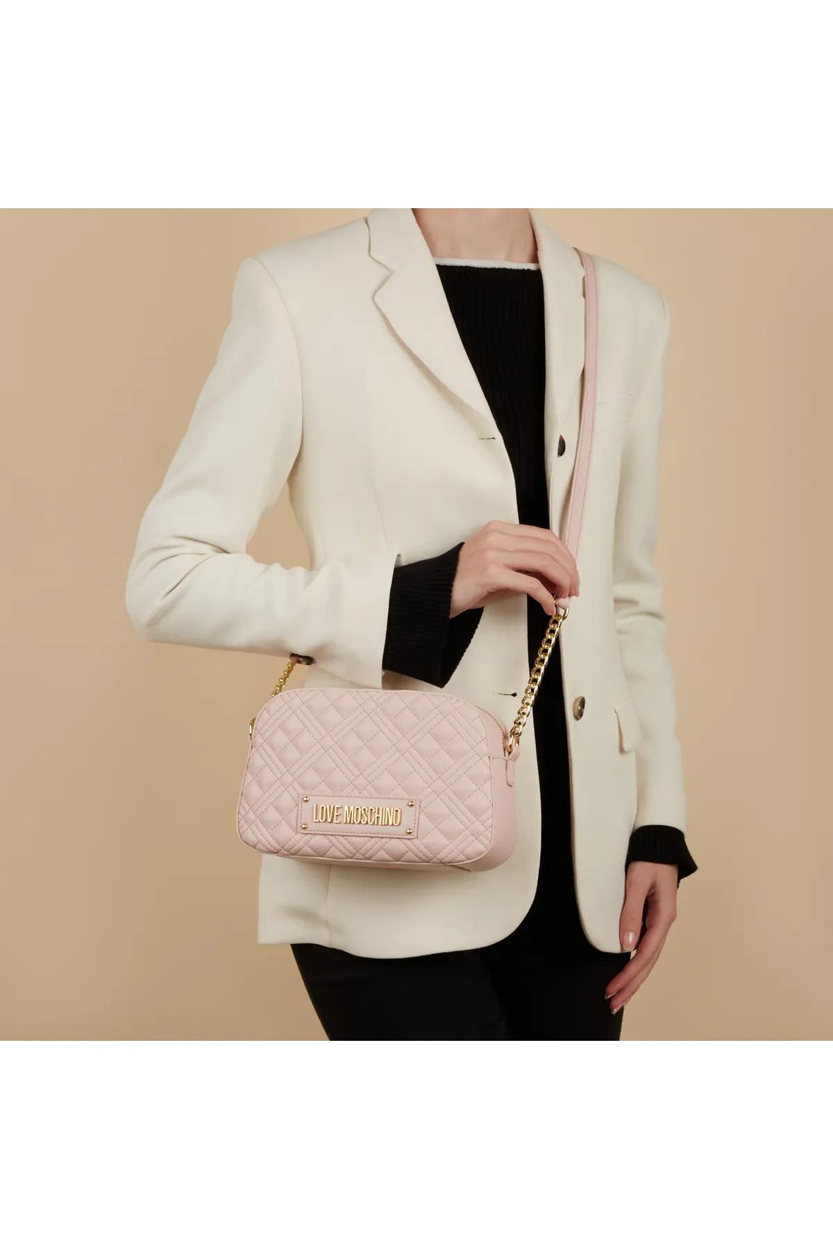 1'ASLAN  Love Moschino Quilted Bag Damen Umhängetasche Rosa Jc4013pp1ila0601