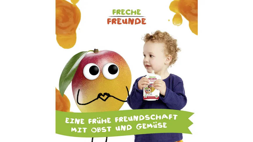 Freche Freunde Bio Quetschie 100% Apfel, Mango & Pfirsich 100 g