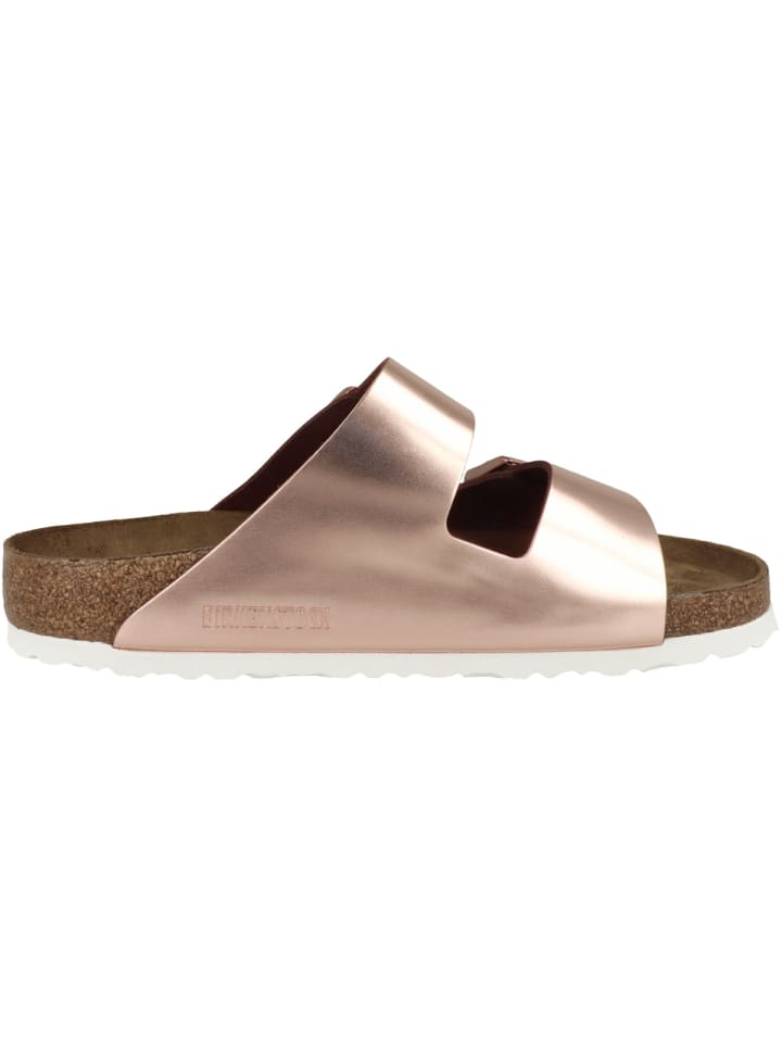 Birkenstock Sandale Arizona Glattleder Weichbettung schmal in braun günstig kaufen