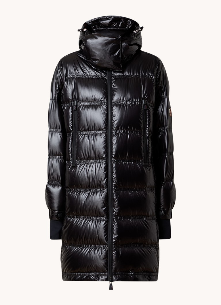 Moncler Rochelairs vattert parka med dunpolstring og avtakbar hette