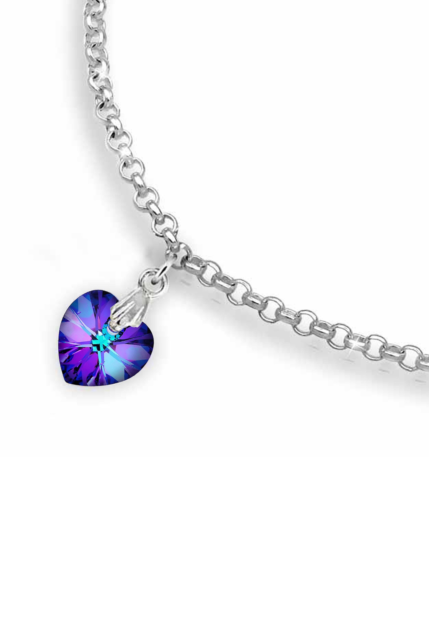 Colgante de corazón de filigrana con cristales de Elli para mujer en plata de ley 925