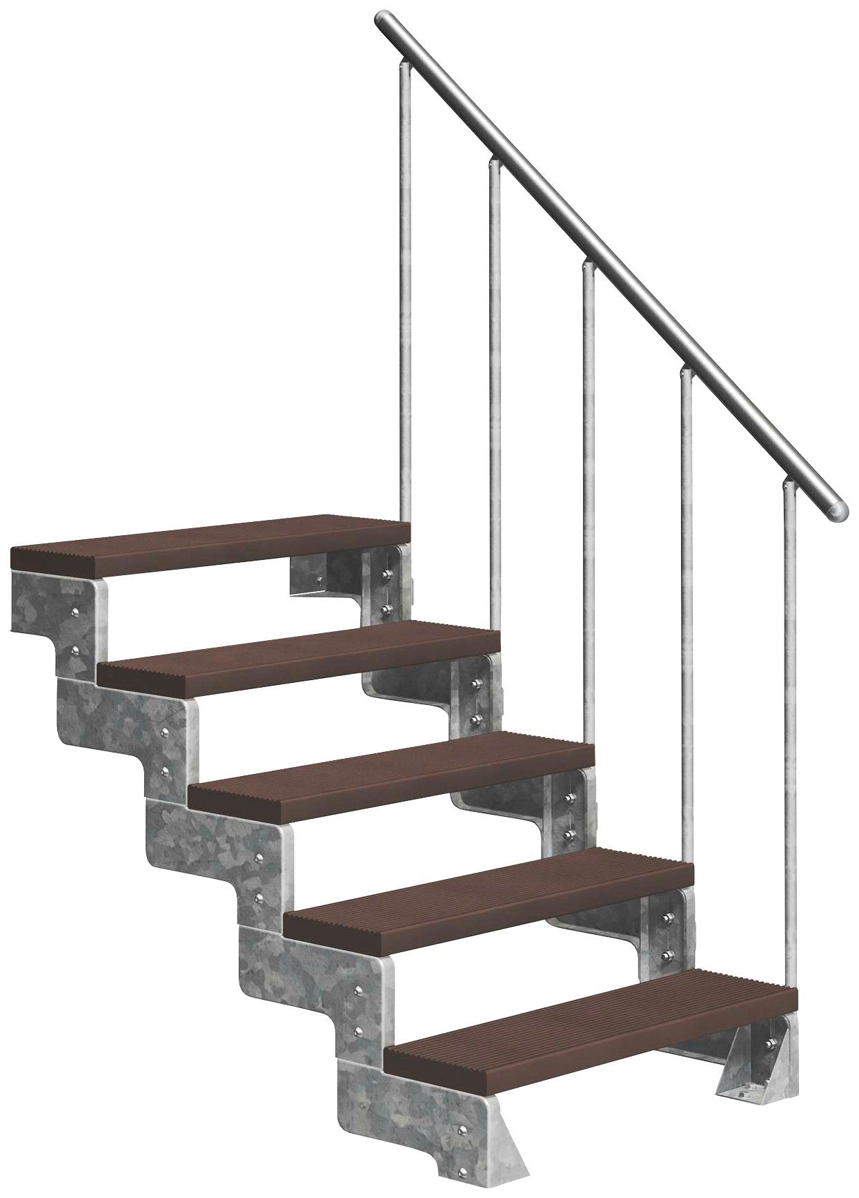 Dolle Außentreppe Gardentop, für Geschosshöhen bis 110 cm, Stufen offen, TRIMAX®-Stufen 100 cm