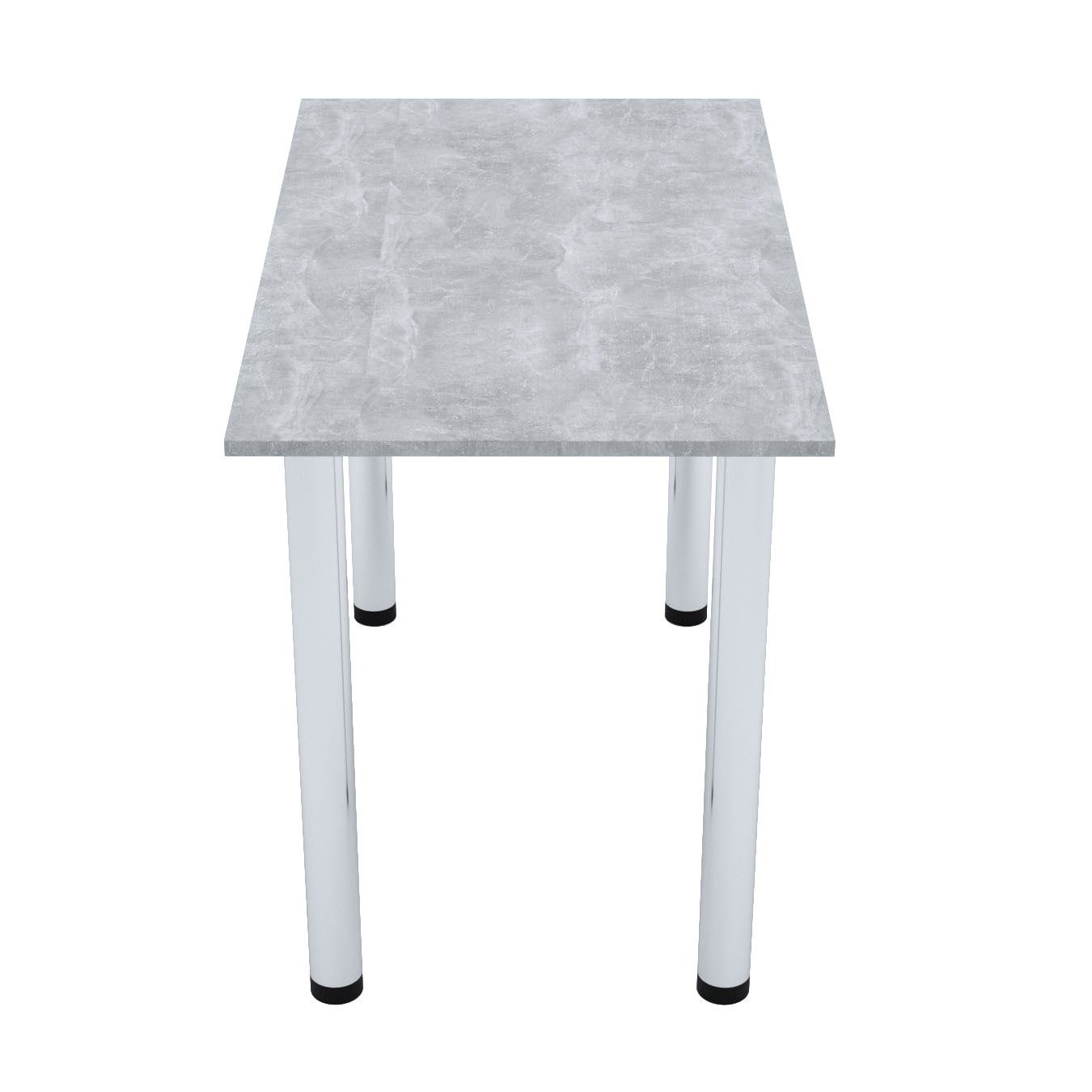 AKKE Esstisch (2mm PVC), Esszimmertisch mit Chrombeinen Küchentisch Bürotisch Kantenumleimung