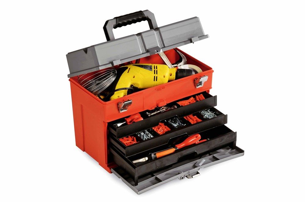 Cutie de scule Plano PL18551ZR cu 3 sertare 440x250x330 mm
