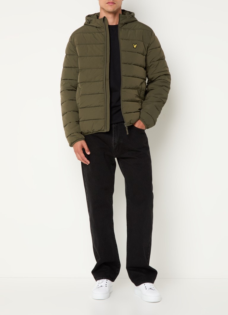 Jachetă matlasată cu glugă și logo Lyle & Scott