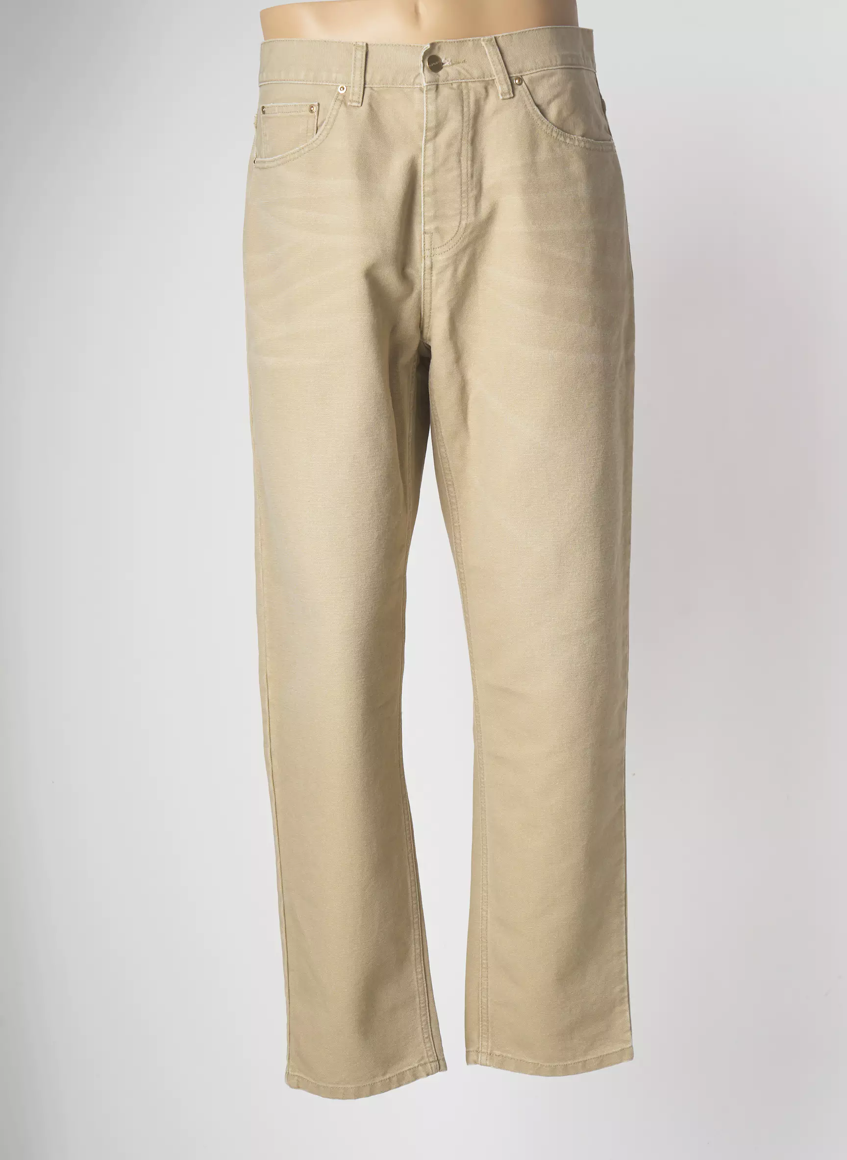 Carhartt Jeans Coupe Droite Homme couleur beige