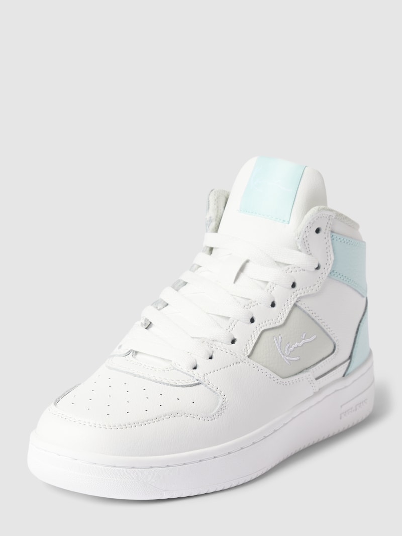 High Top Sneaker mit Label-Detail in hellblau
