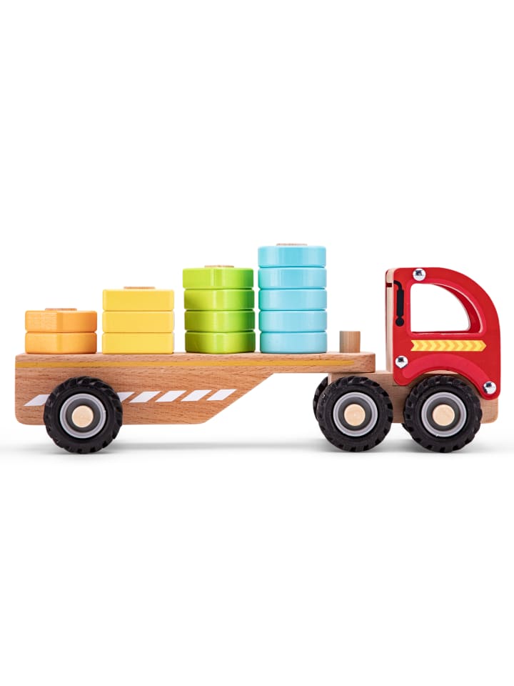 New Classic Toys Autotransporter mit Steckformen Abschleppwagen u Steckfiguren aus Holz 18 Monate günstig kaufen onesize