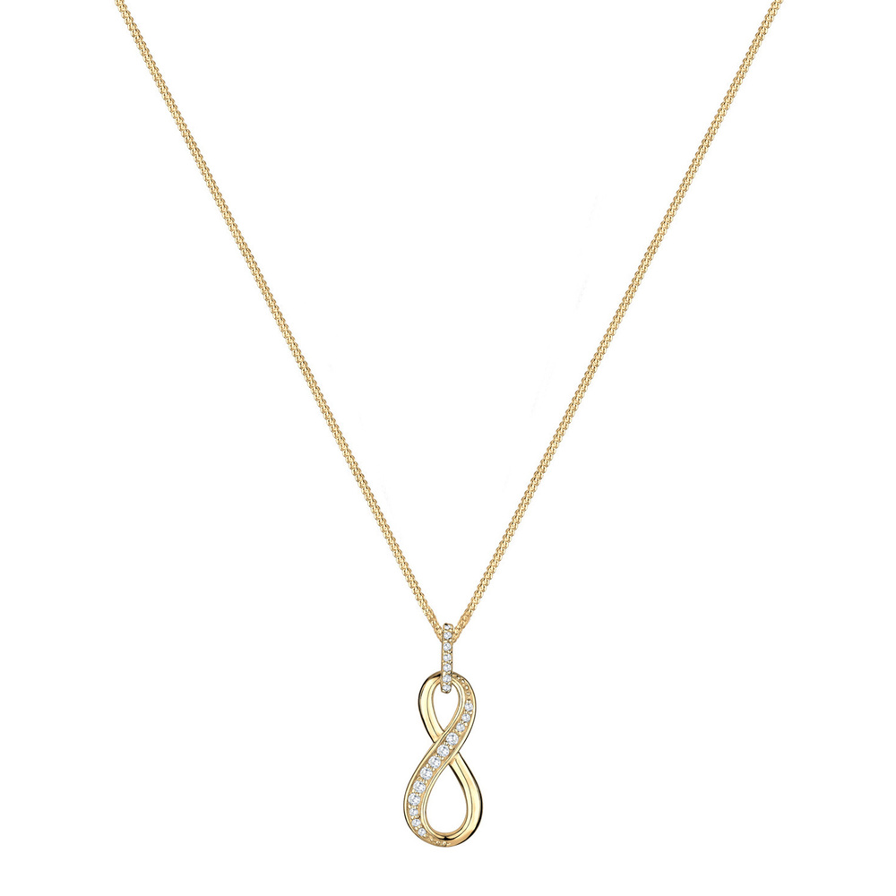 Elli Elli Collier Femmes Pendentif Infinité Infini avec Cristaux de Zirconium en Argen collier