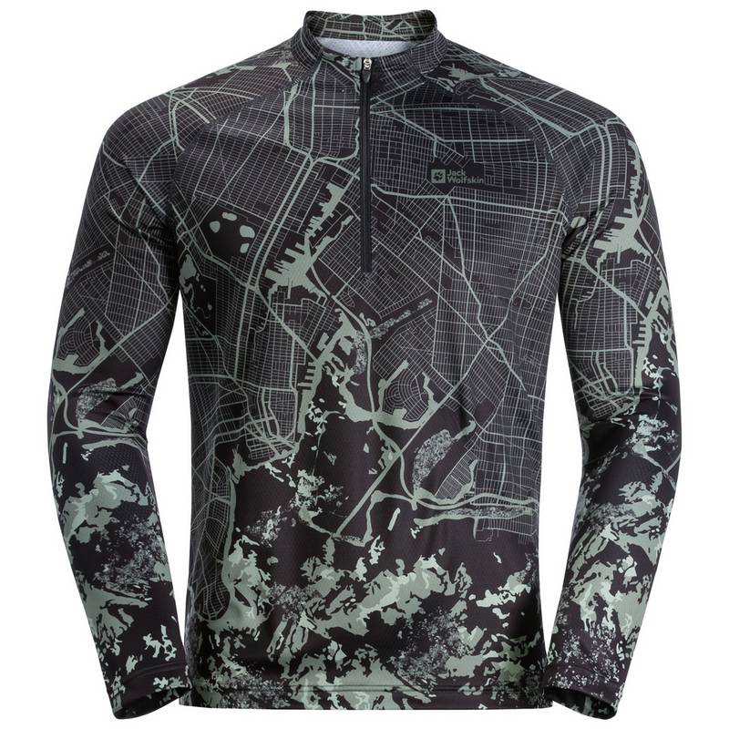 Jack Wolfskin MOROBBIA L/S PRINTED M Funktionsshirt Herren