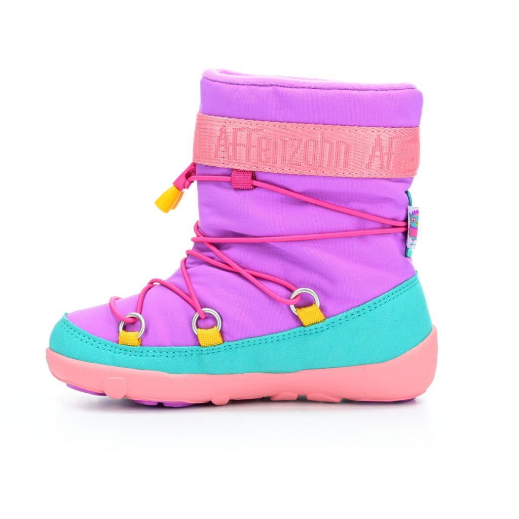 Affenzahn Schneestiefel Vegan Snowy Eule Pink Winterbarfußschuhe