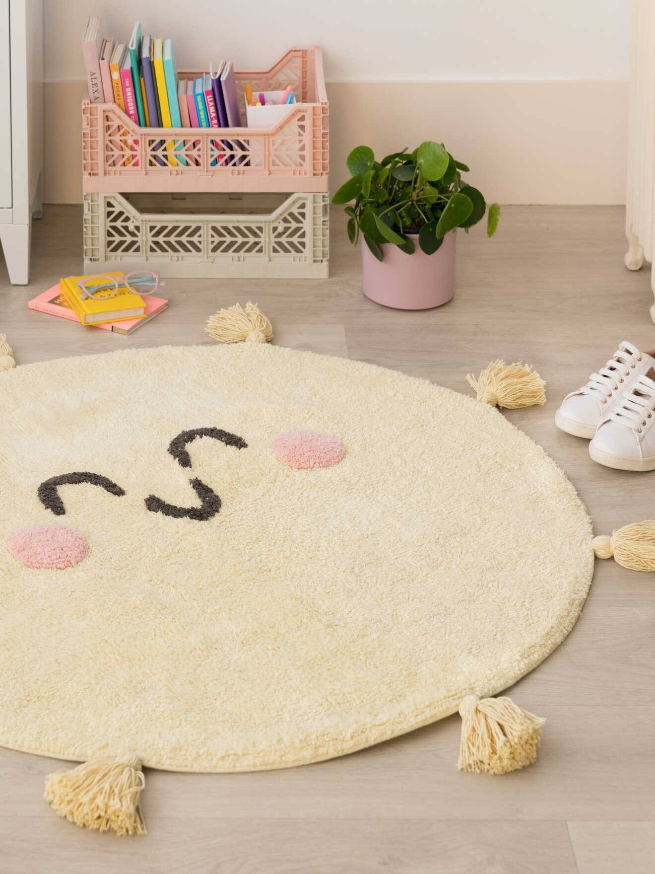 Lorena Canals Kinderzimmer-Teppich YOU'RE MY SUNSHINE LORENA CANALS, Bio-Baumwolle - gelb