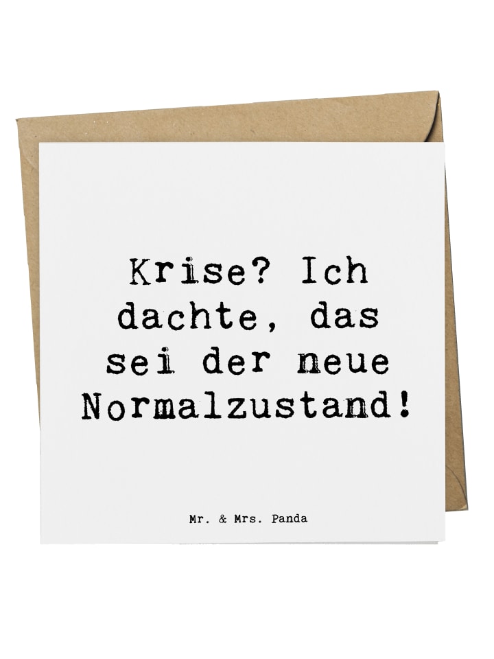 Mr. & Mrs. Panda Deluxe Karte Spruch Gelassenheit in Krisen mit ... in Weiß günstig kaufen onesize