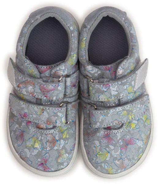 Jonap slim ~ LowCut Klettschuh Leder ~ Grey Butterflies