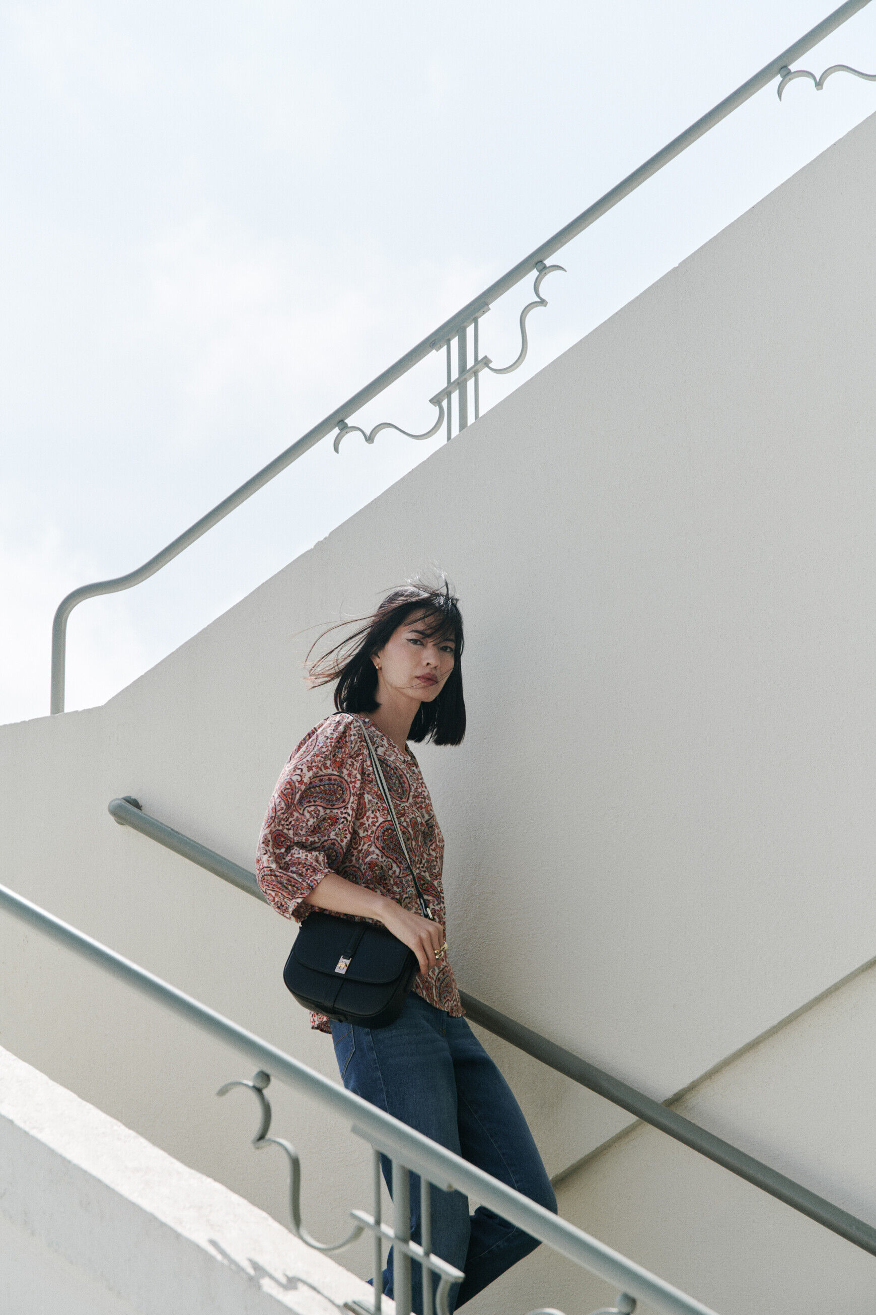 Blouse cassy camel femme