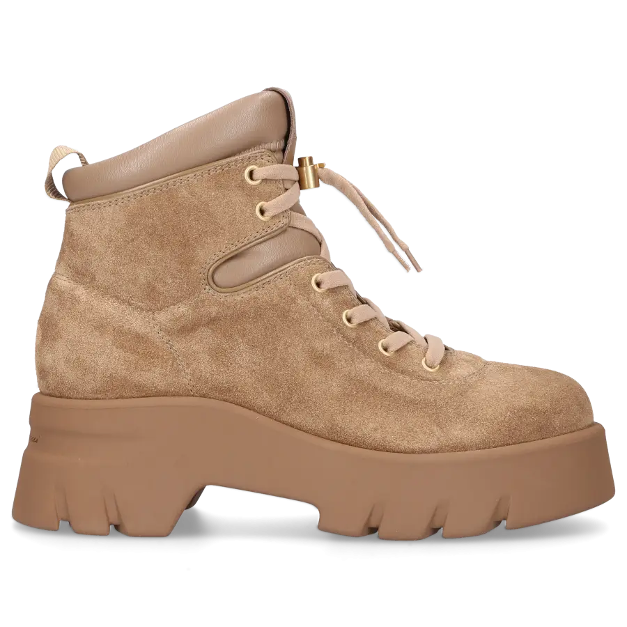 Gianvito Rossi - Stiefeletten VANCOUVER Veloursleder - beige