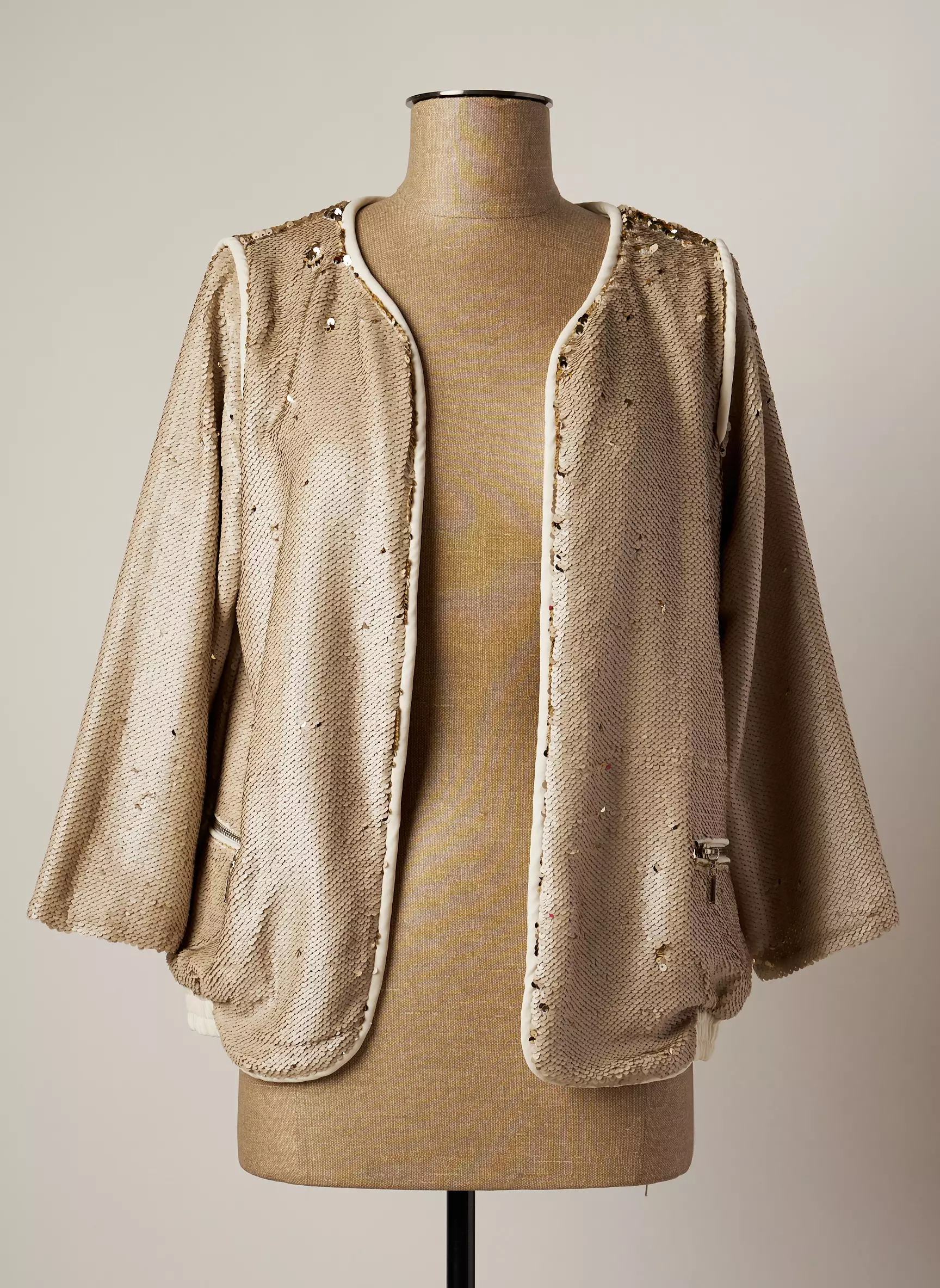 Lauren Vidal Vestecasual Femme couleur beige