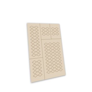 Selbstklebende Schablonen - Harlequin L (11x7mm)