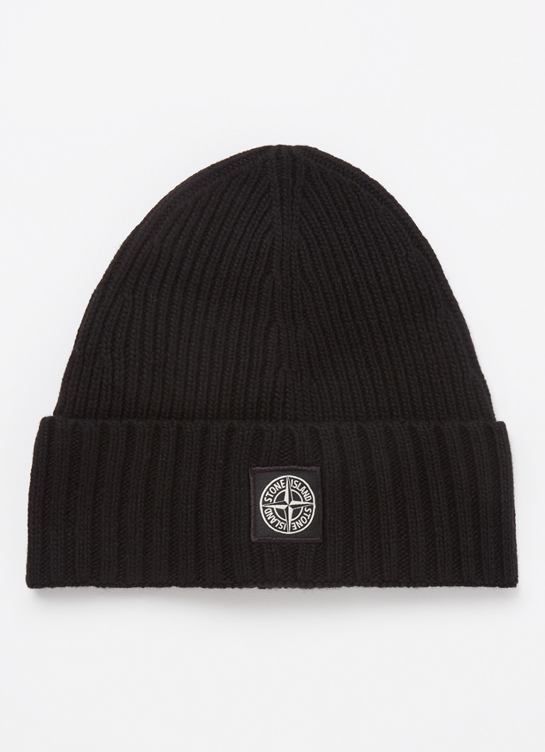 Stone Island  N03Z3 grofgebreide muts in kasjmierblend met logo